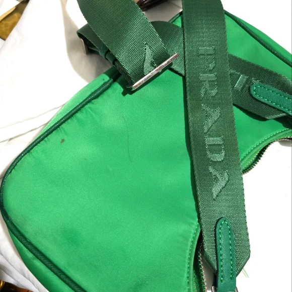 Prada Kelly Green Nylon Shoulder Bag - Picture 4 of 7